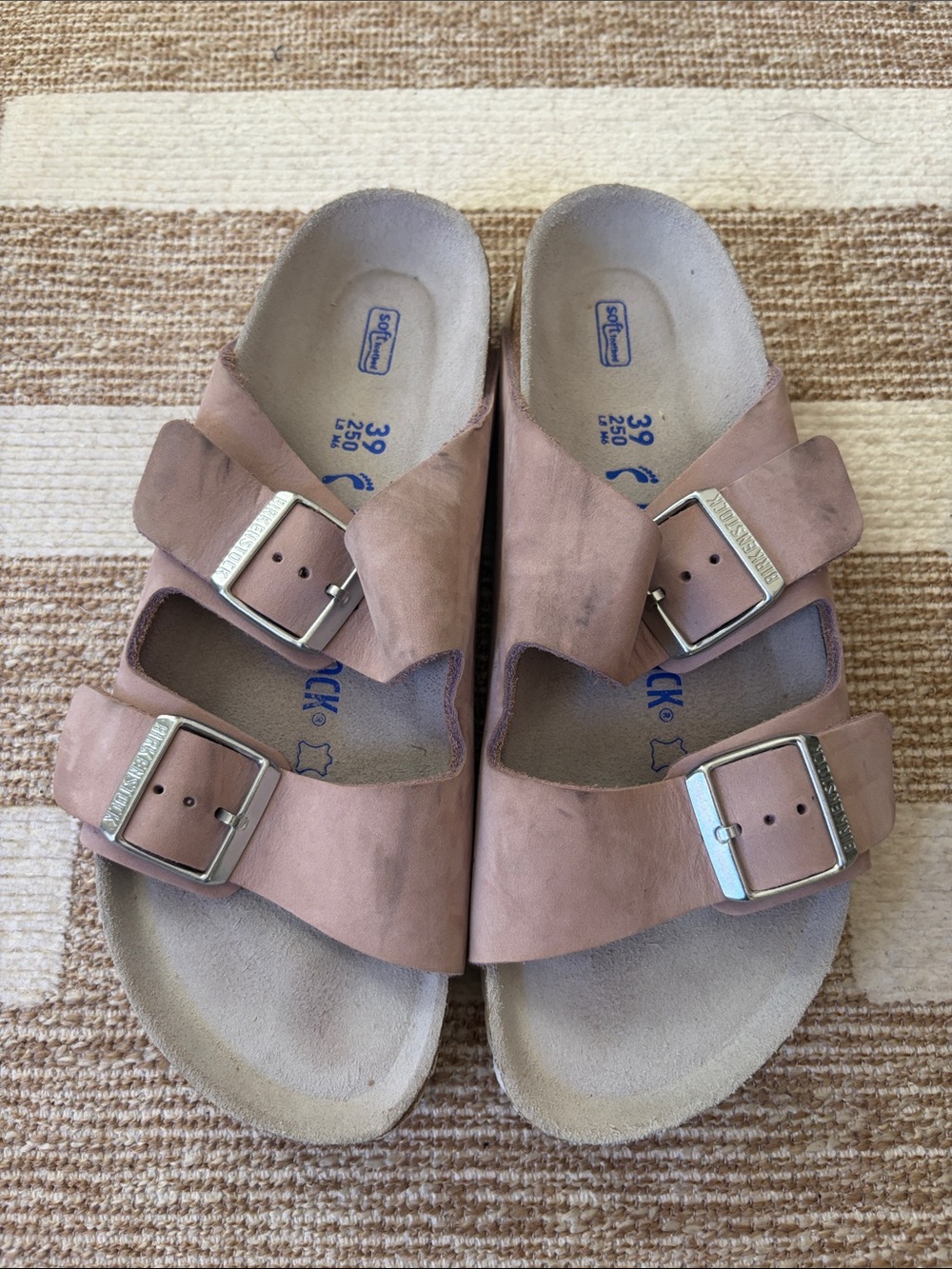 Birkenstock Arizona Two-Strap Sandals in Pink Clay